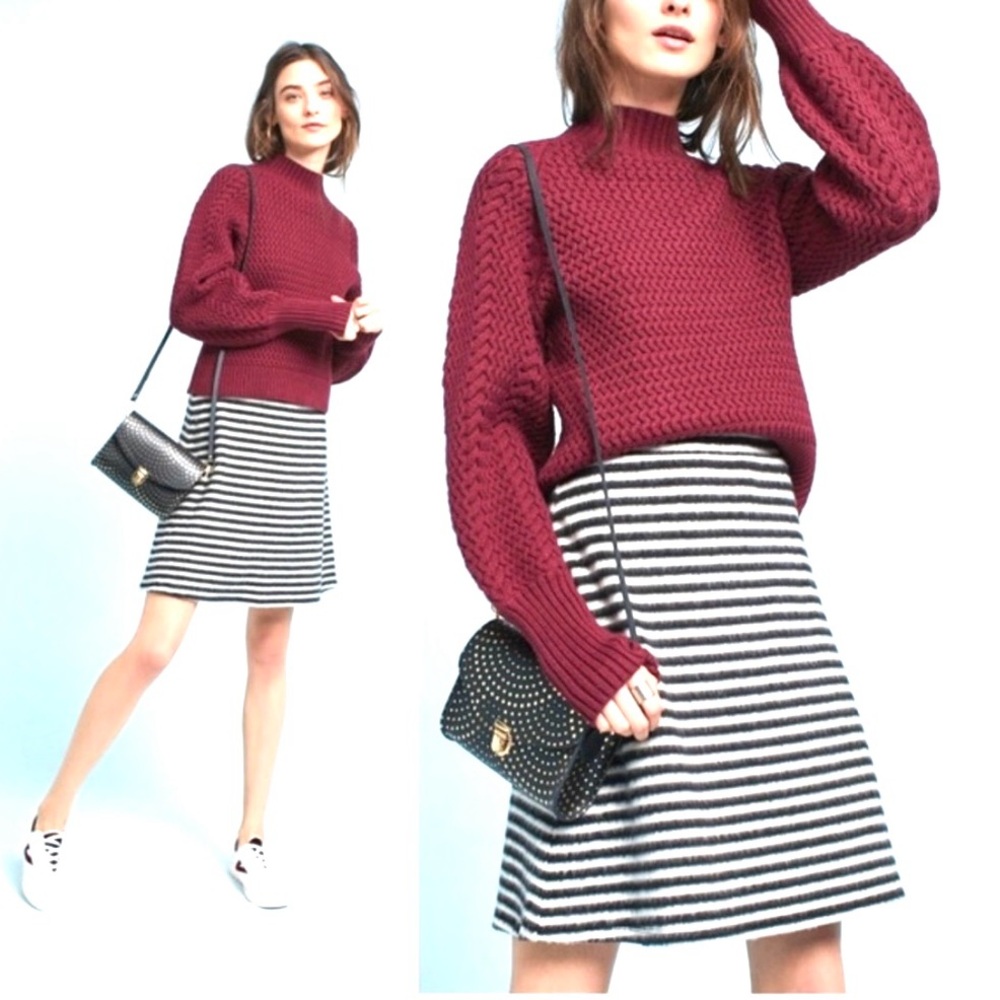 Anthropologie Maeve‎ Mod Striped Knit Skirt, XS, 26” Waist